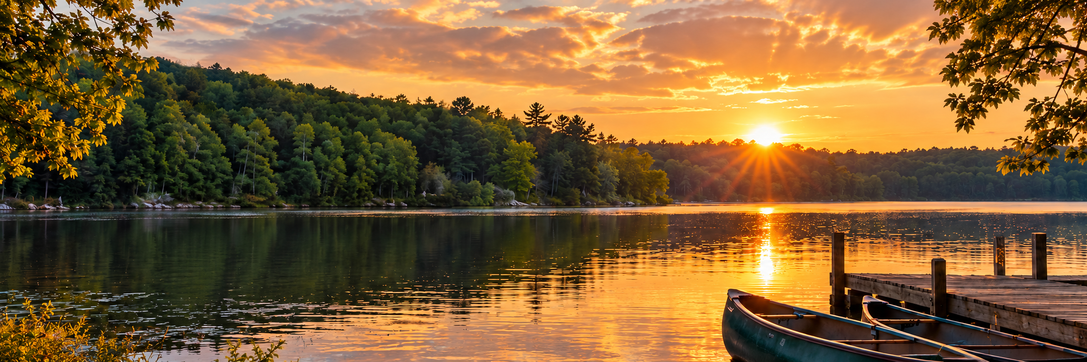 Illustrative northeast Iowa lake scenery
